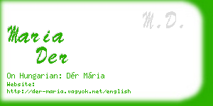 maria der business card