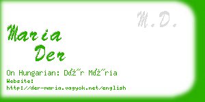 maria der business card